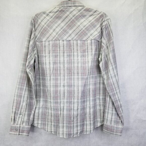 Toad & Co Surveyor Shirt Men's S Grey Plaid Button Up Camp Sleeve Outdoor Hike - Picture 9 of 16